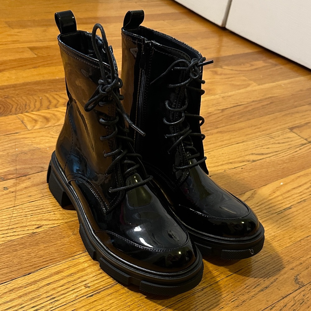 Lady Godiva Women's Black Combat Boots sz 10